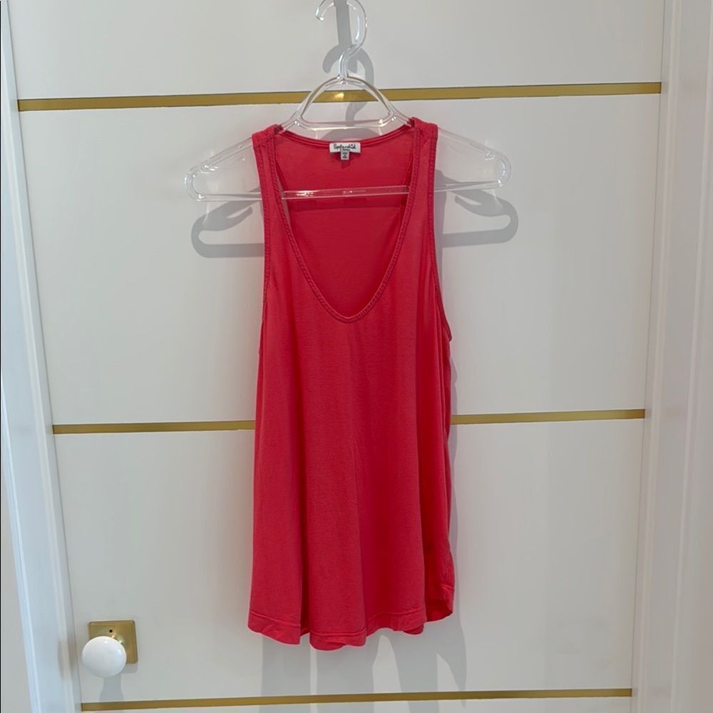 SPLENDID coral pink whisper tank top XS